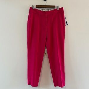 NWT Peter Nygård Monica Ankle Slacks Color Pink Punch Size 8